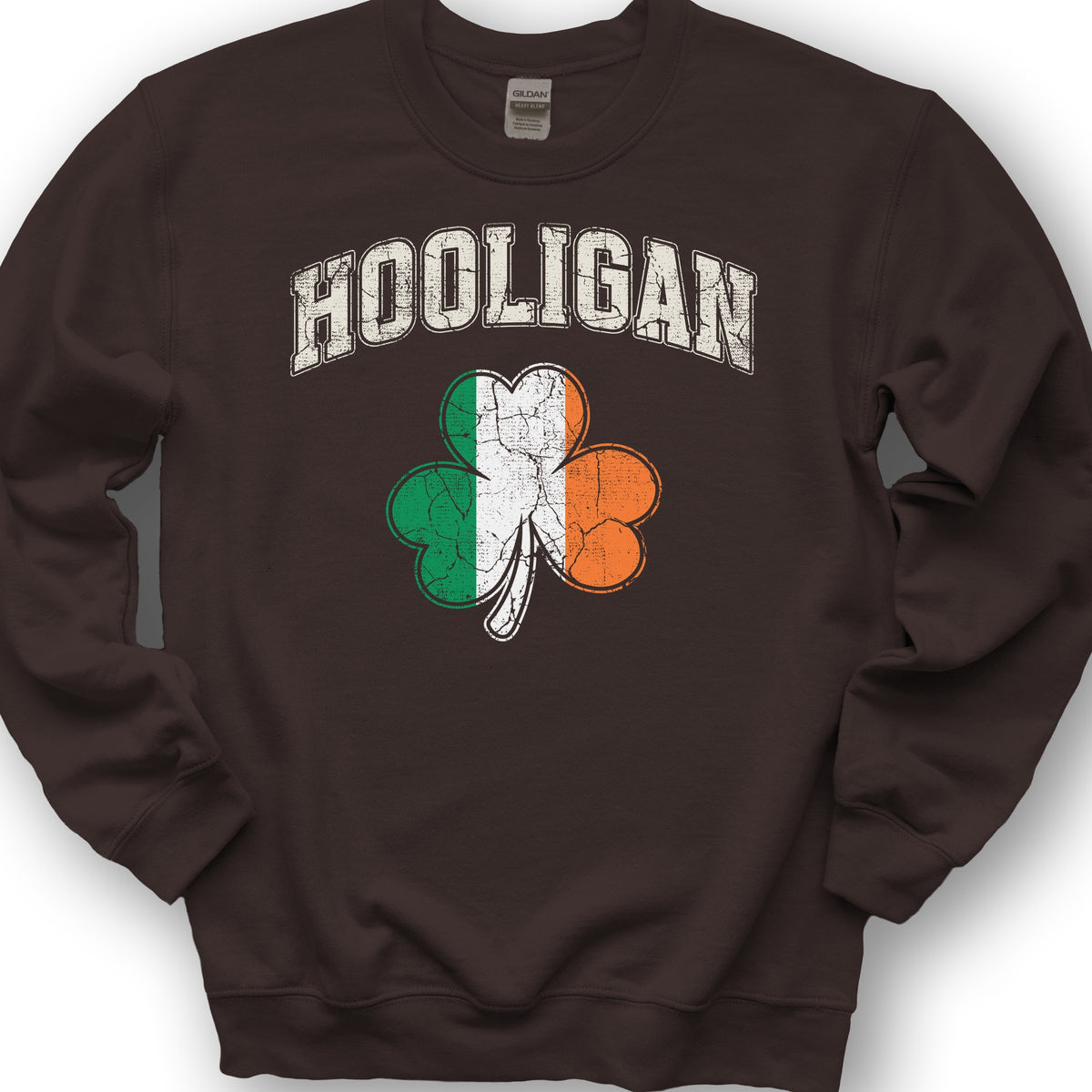 Hooligan Shamrock Sweatshirt - Dark Chocolate