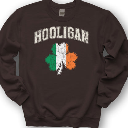 Hooligan Shamrock Sweatshirt - Dark Chocolate