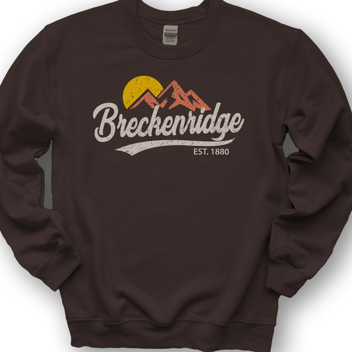 Breckenridge Vintage Script Sweatshirt - Dark Chocolate