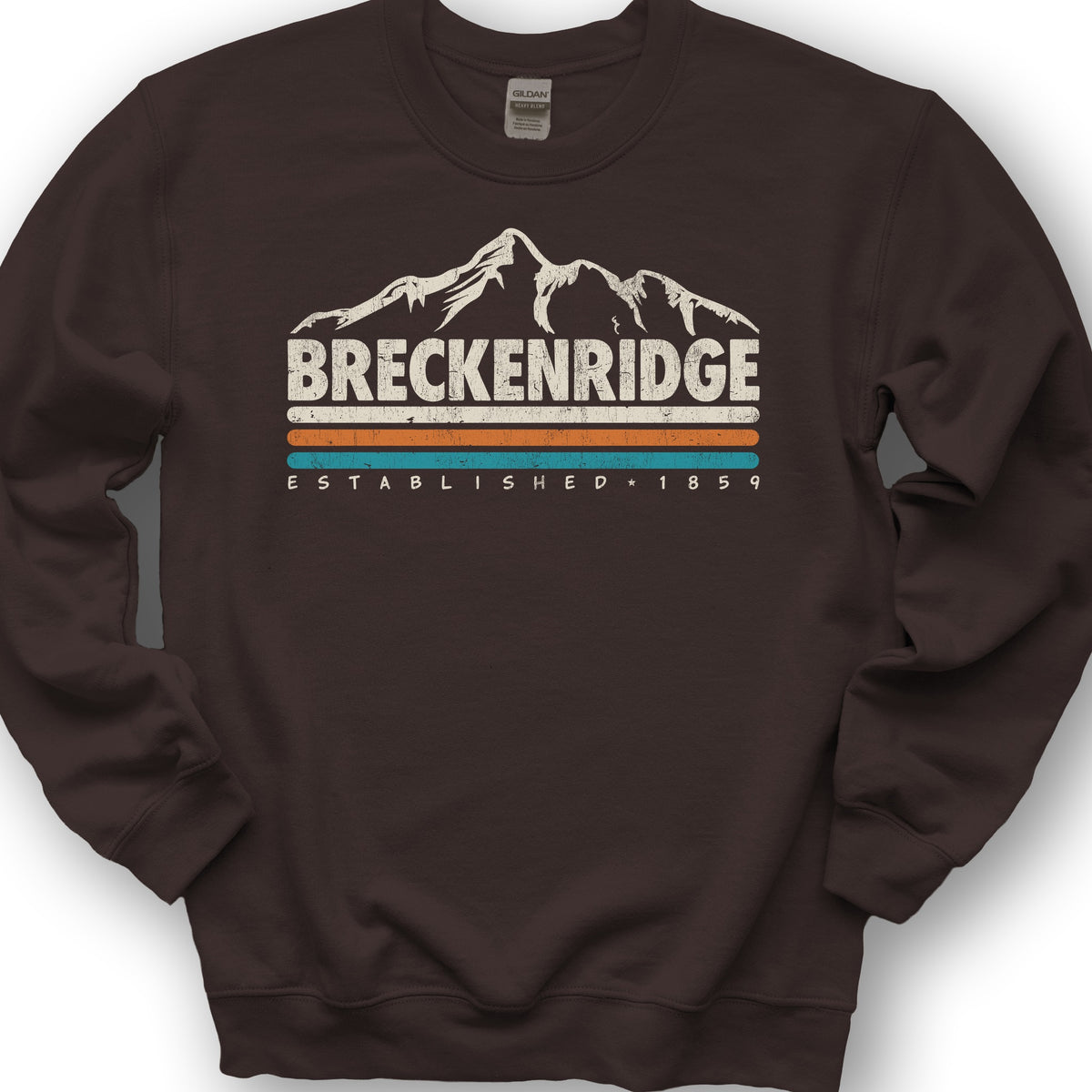 Breckenridge Retro Stripe Sweatshirt - Dark Chocolate