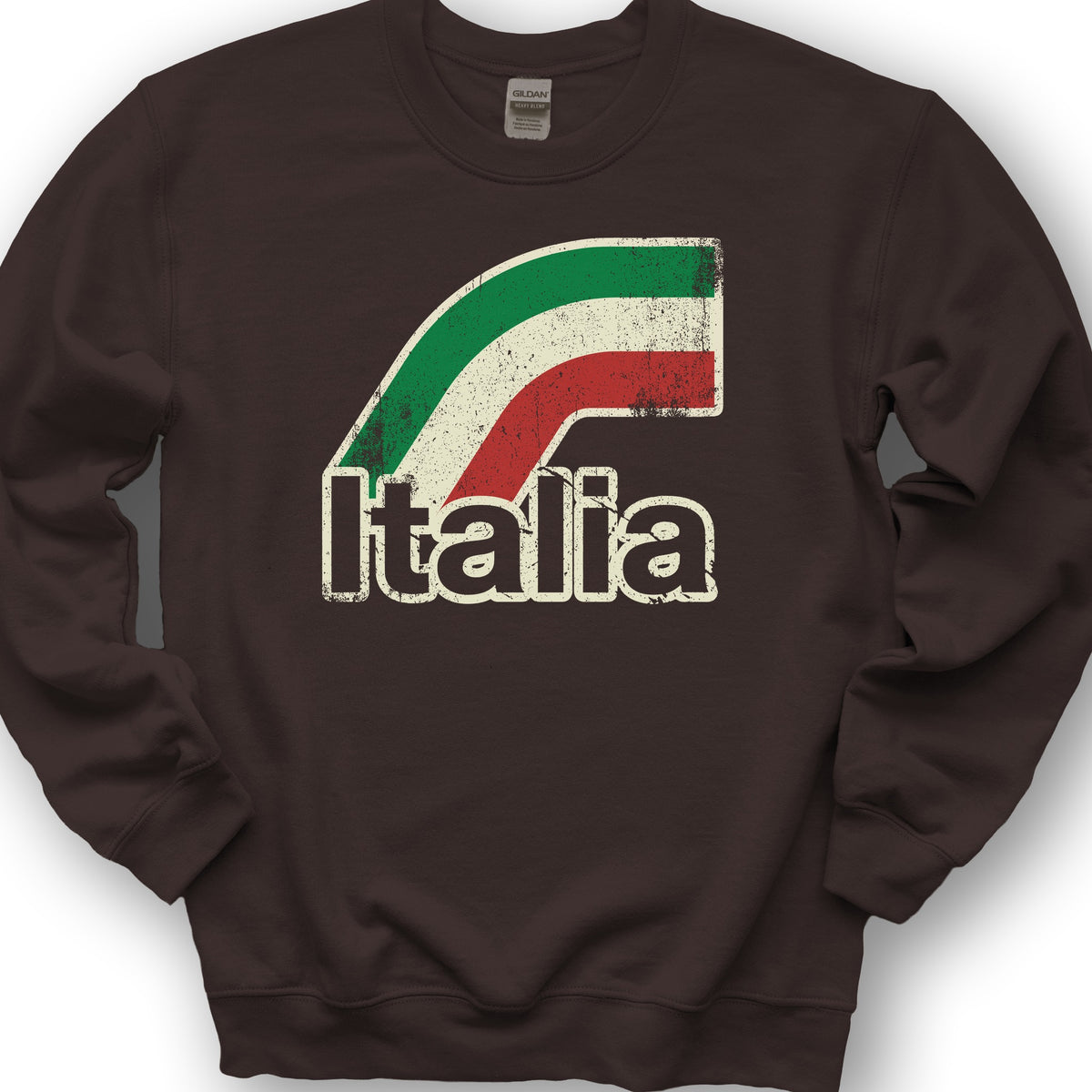 Italia Stripes Sweatshirt - Dark Chocolate