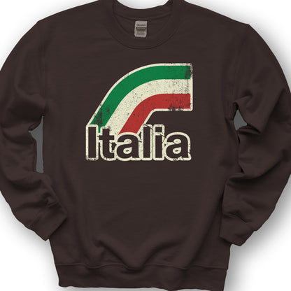 Italia Stripes Sweatshirt - Dark Chocolate