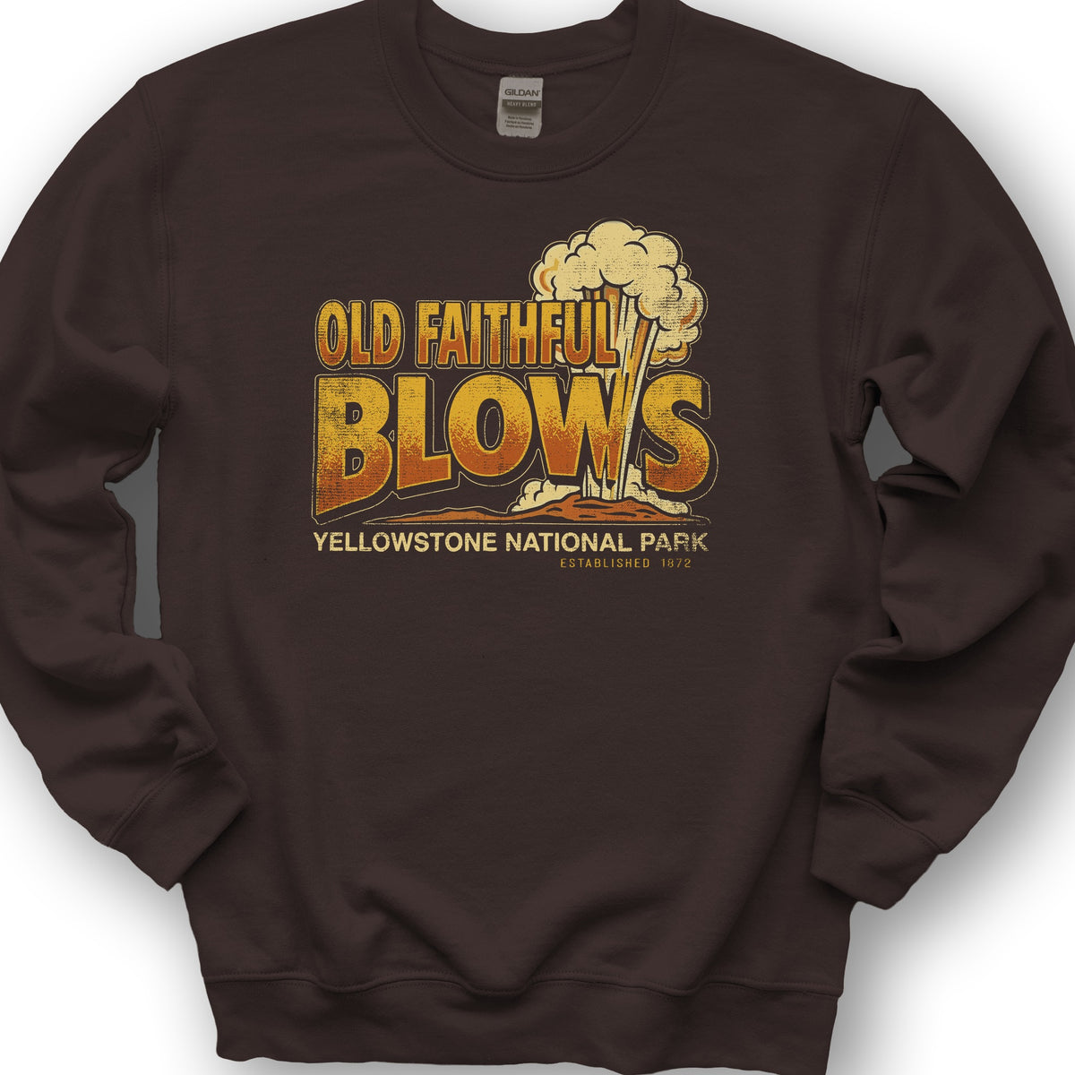 Old Faithful Blows Sweatshirt - Dark Chocolate
