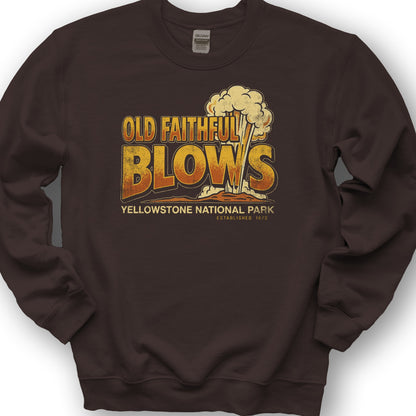 Old Faithful Blows Sweatshirt - Dark Chocolate