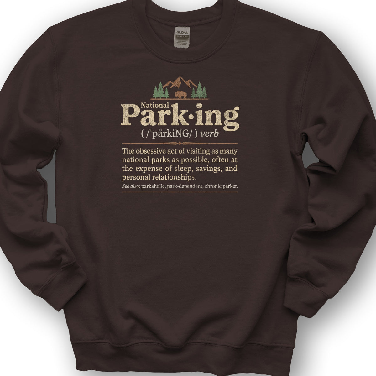 National Parking Sweatshirt - Dark Chocolate