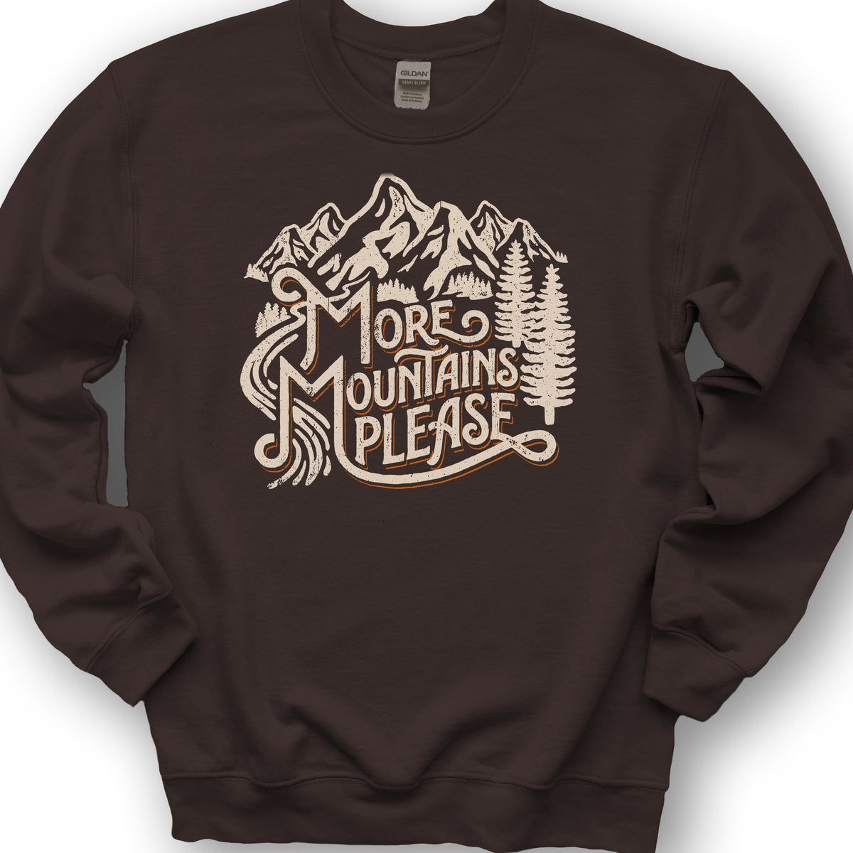 More Mountains Please Sweatshirt - Dark Chocolate
