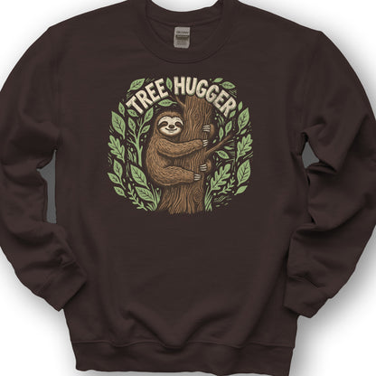 Tree Hugger Sloth Sweatshirt - Dark Chocolate