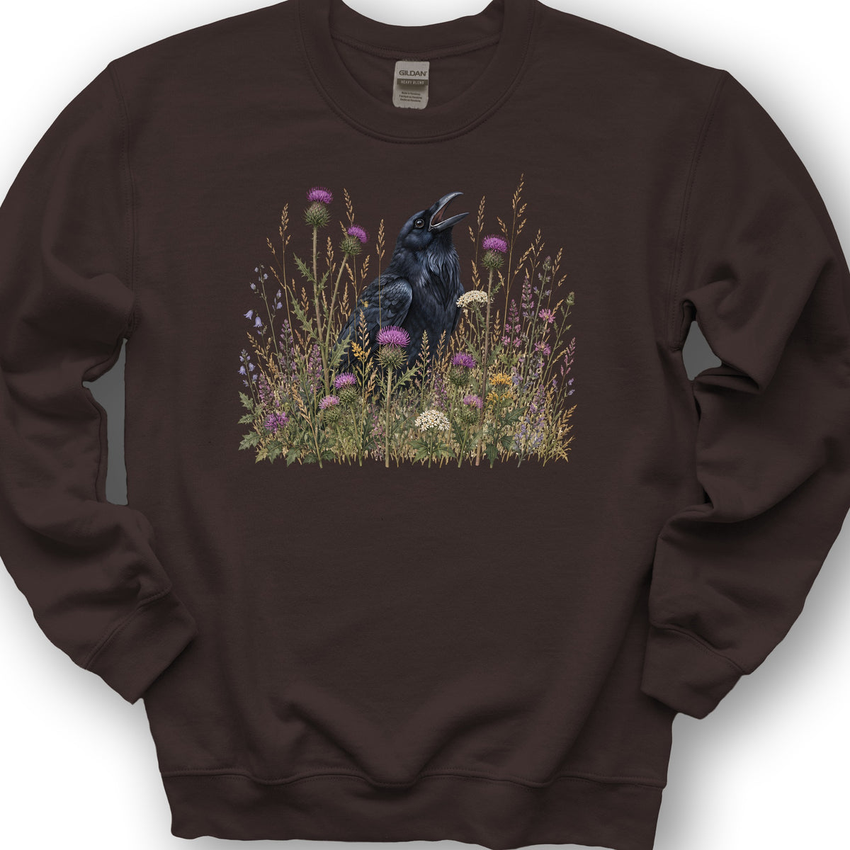 Botanical Raven Sweatshirt - Dark Chocolate