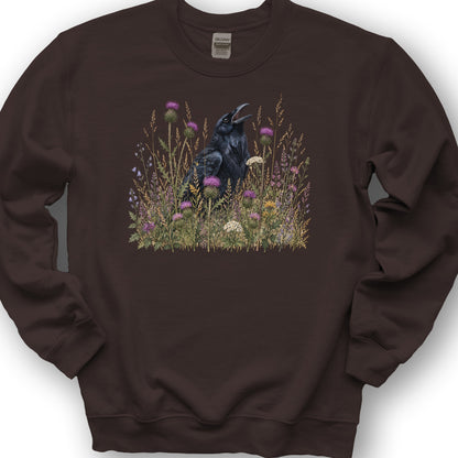 Botanical Raven Sweatshirt - Dark Chocolate