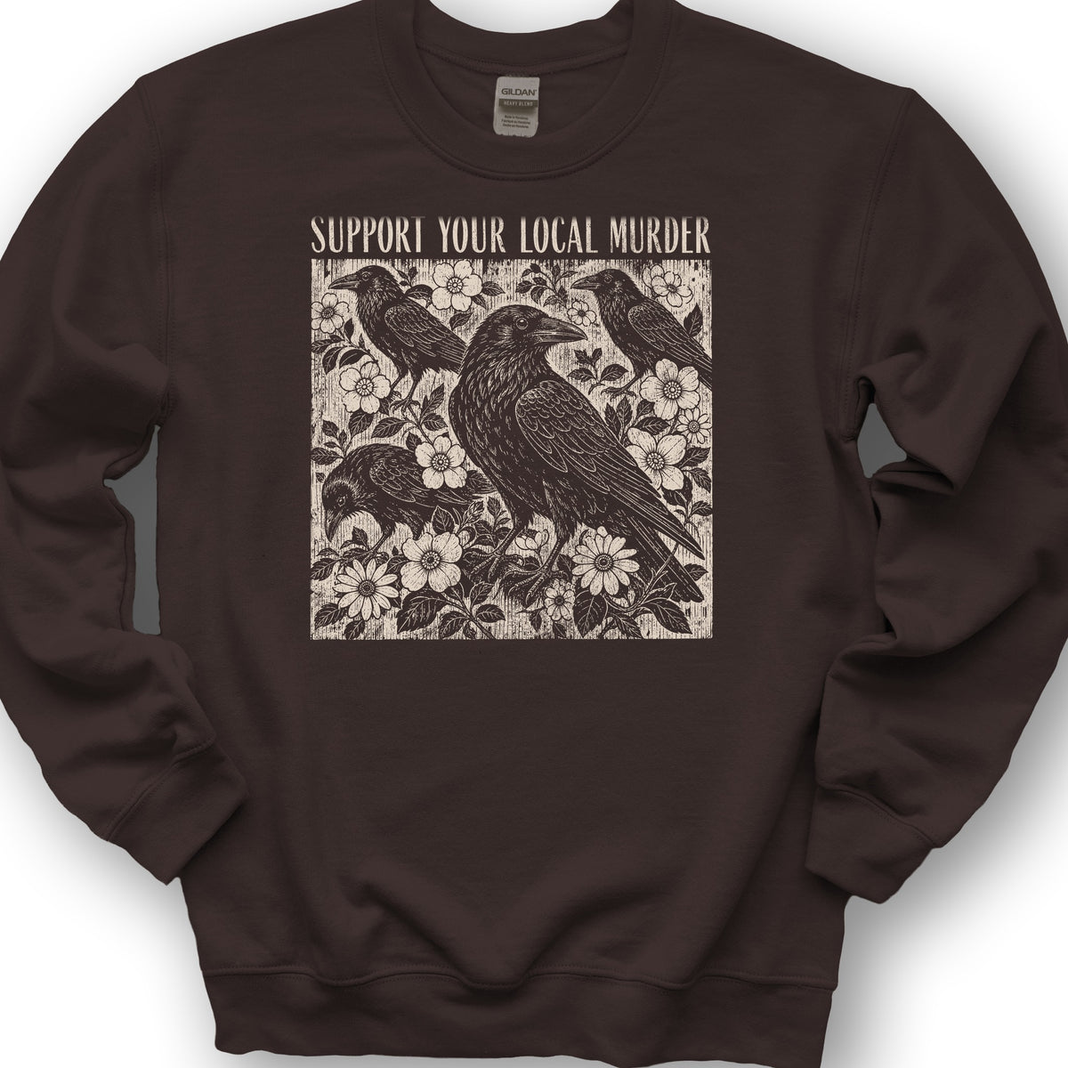 Crow Local Murder Sweatshirt - Dark Chocolate