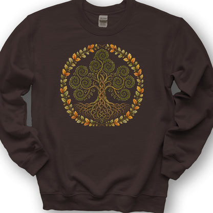 Triskele Tree Of Life Sweatshirt - Dark Chocolate