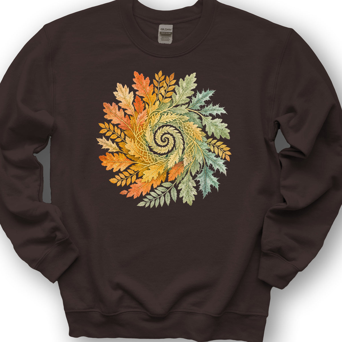 Autumn Spiral Sweatshirt - Dark Chocolate