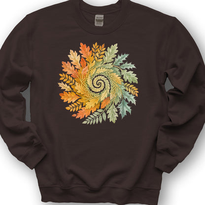 Autumn Spiral Sweatshirt - Dark Chocolate
