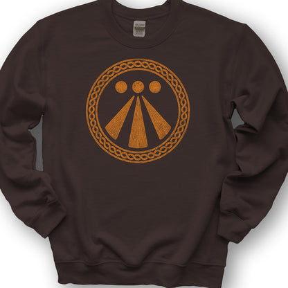 Awen Celtic Knot Sweatshirt - Dark Chocolate