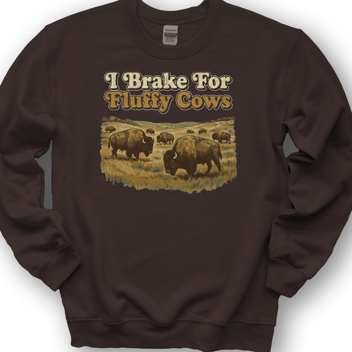 Fluffy Cow Brake Sweatshirt - Dark Chocolate