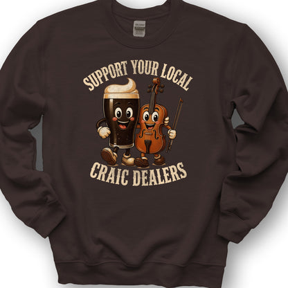 Craic Dealers Sweatshirt - Dark Chocolate
