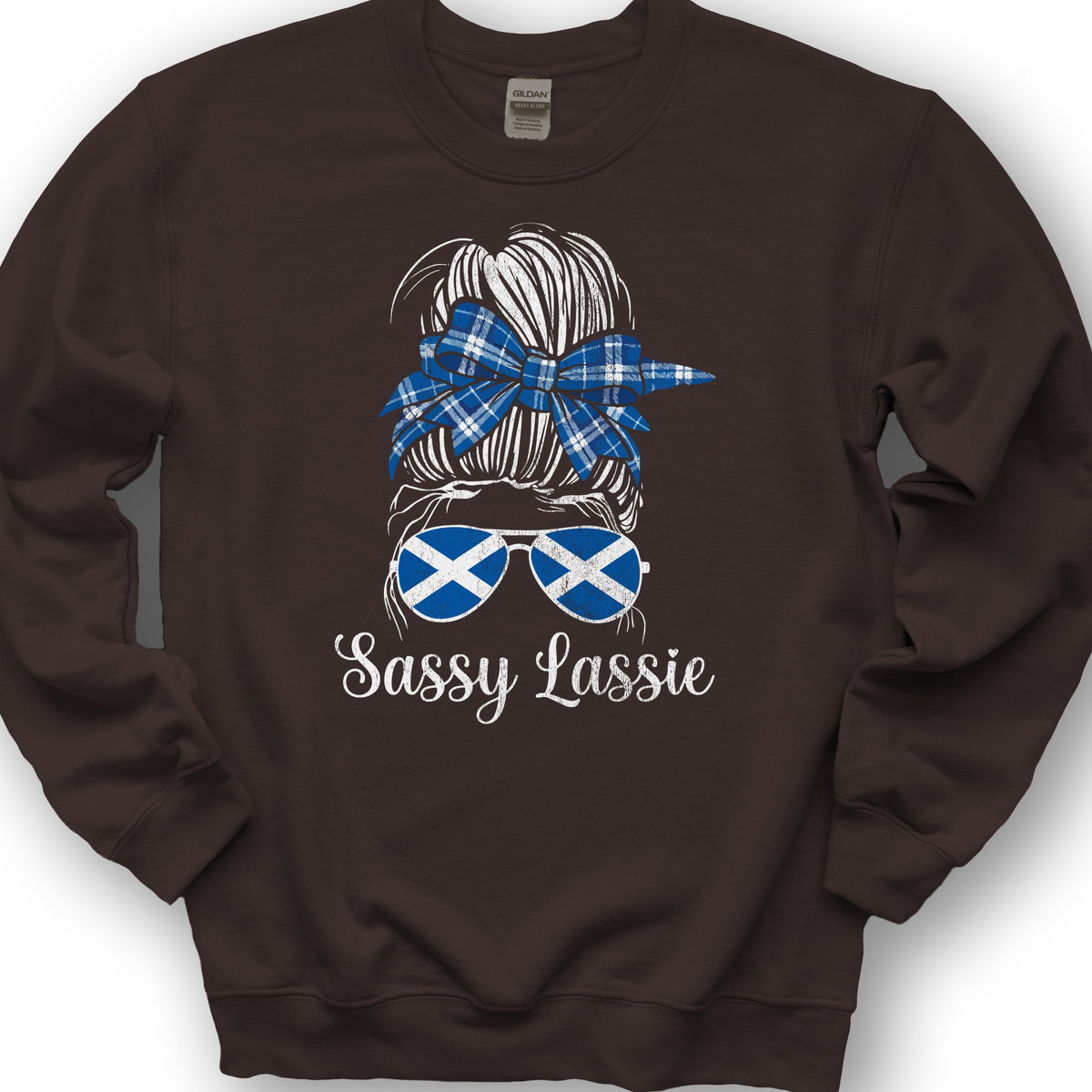 Scottish Sassy Lassy Sweatshirt - Dark Chocolate