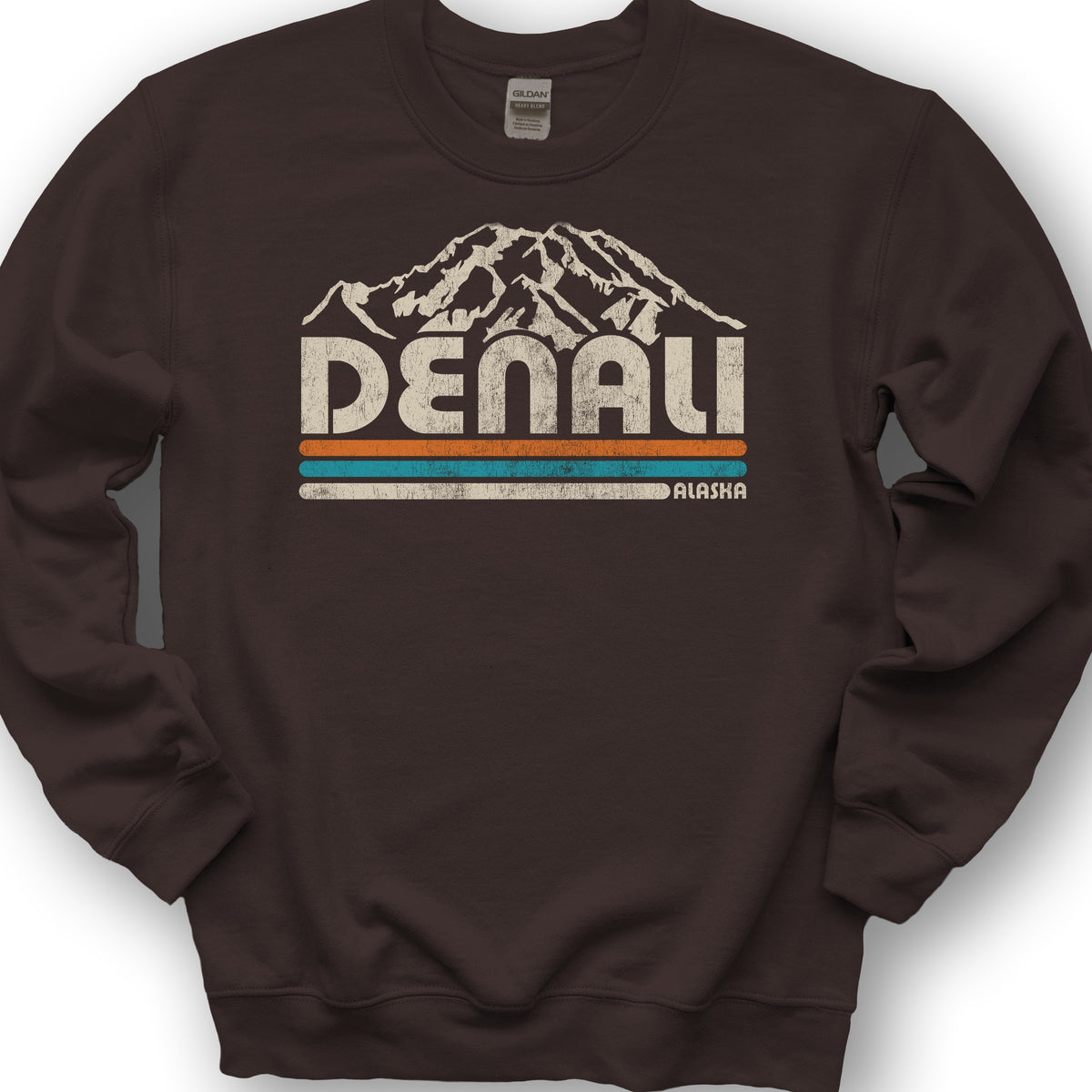 Denali Retro Stripe Sweatshirt - Dark Chocolate