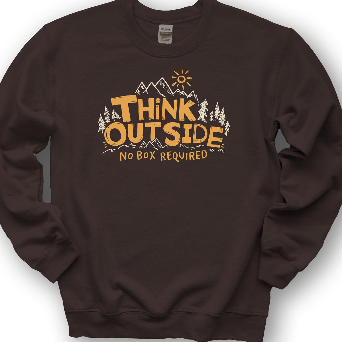"Think Outside" Sweatshirt - Dark Chocolate