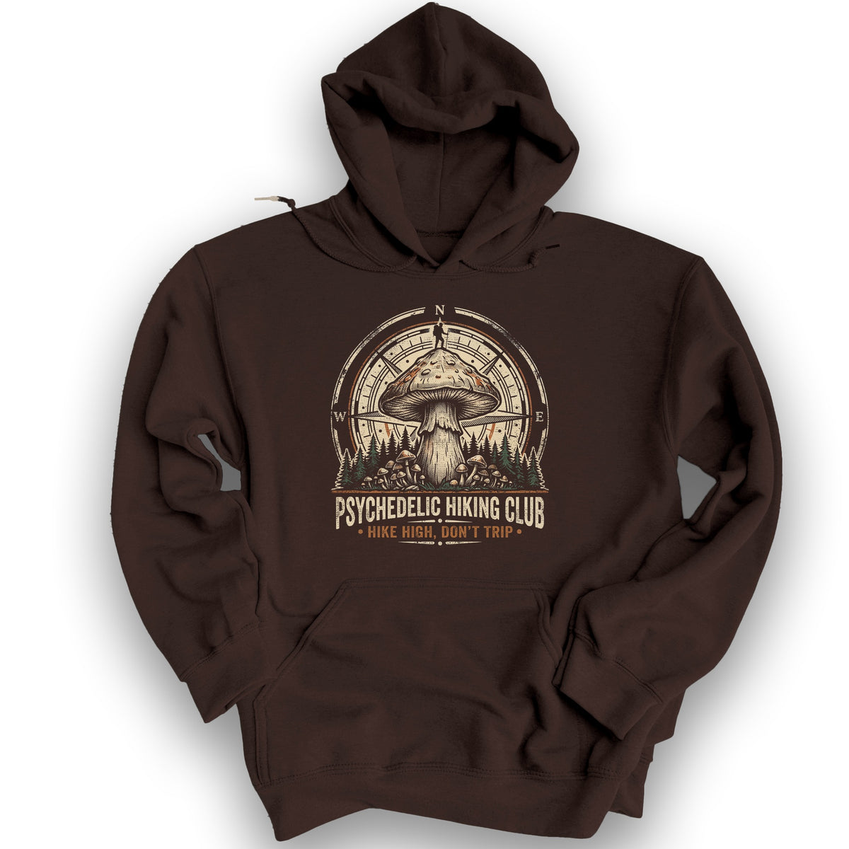 Psychedelic Hiking Club Hoodie - Dark Chocolate