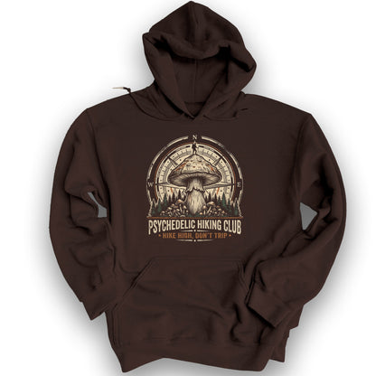 Psychedelic Hiking Club Hoodie - Dark Chocolate