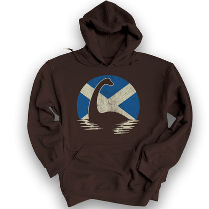 Scotland Loch Ness Flag Hoodie - Dark Chocolate