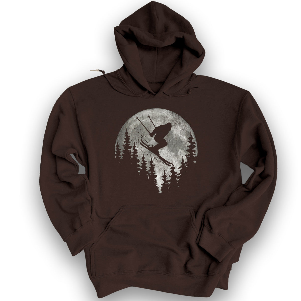 Bigfoot Ski Moon Hoodie - Dark Chocolate