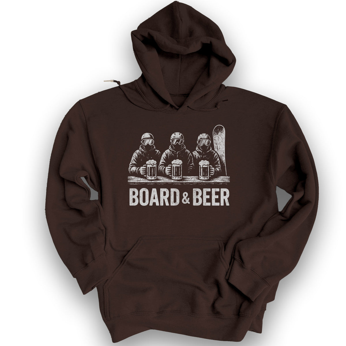 Board and Beer Hoodie - Dark Chocolate