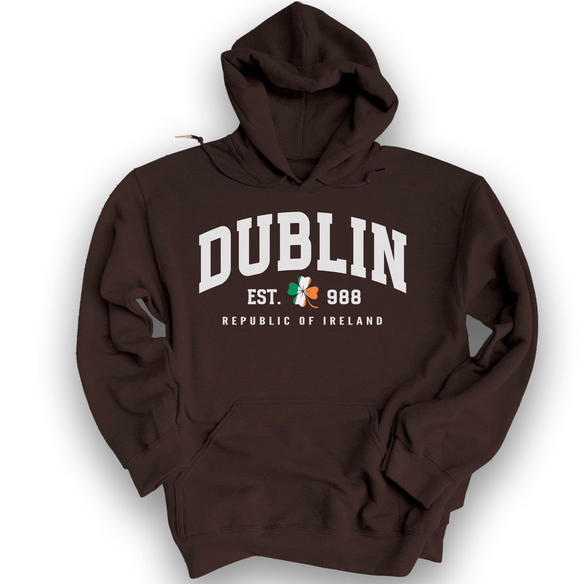 Dublin Varsity Flag Hoodie - Dark Chocolate