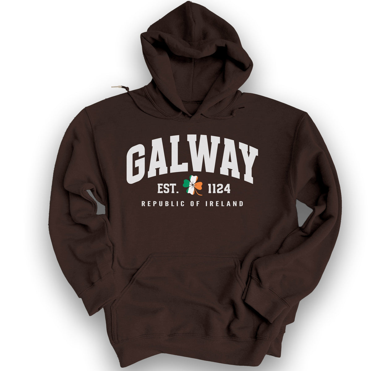 Galway Varsity Flag Hoodie - Dark Chocolate