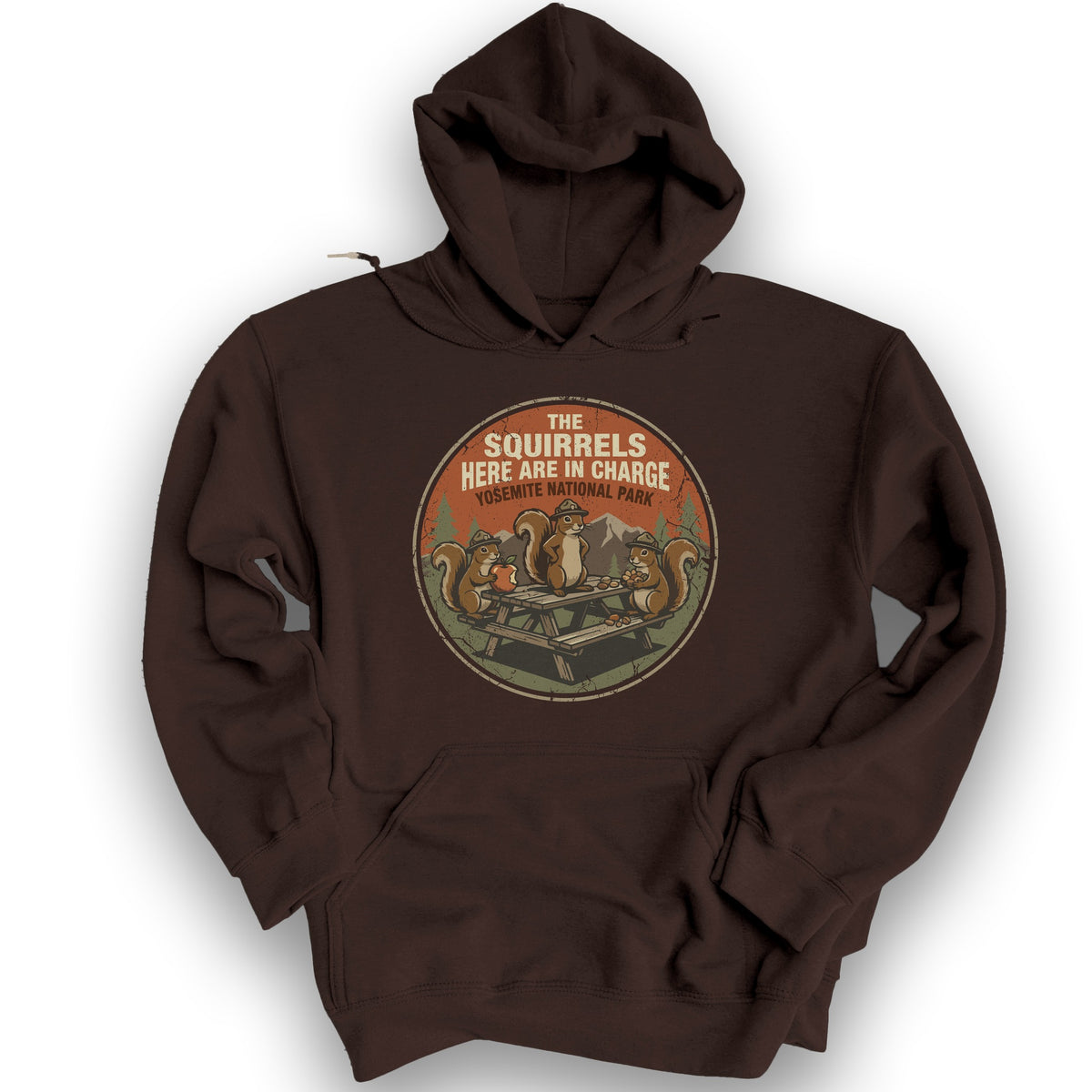 2026022204 The Squirrels Here In The Charge - Gildan 18500 Hoodie - Dark Chocolate