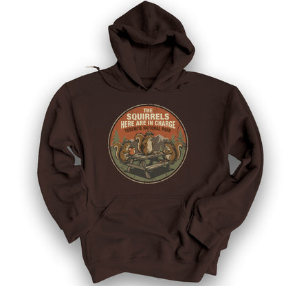 2026022204 The Squirrels Here In The Charge - Gildan 18500 Hoodie - Dark Chocolate