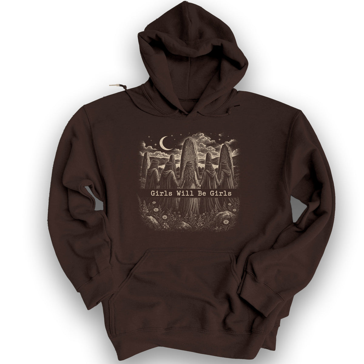 Girls Druids Hoodie - Dark Chocolate