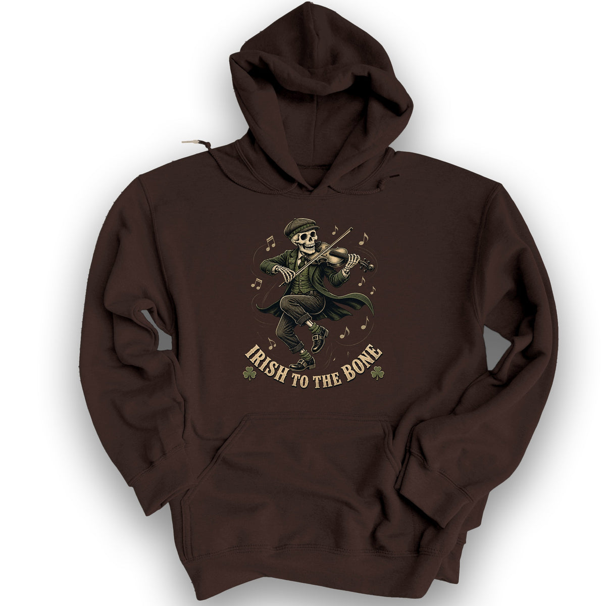 Irish Bone Jig Hoodie - Dark Chocolate