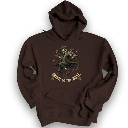 Irish Bone Jig Hoodie - Dark Chocolate