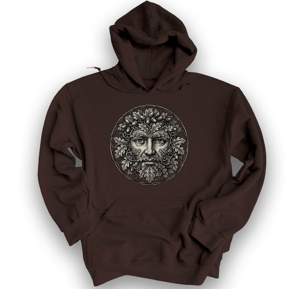 Green Man Hoodie - Dark Chocolate