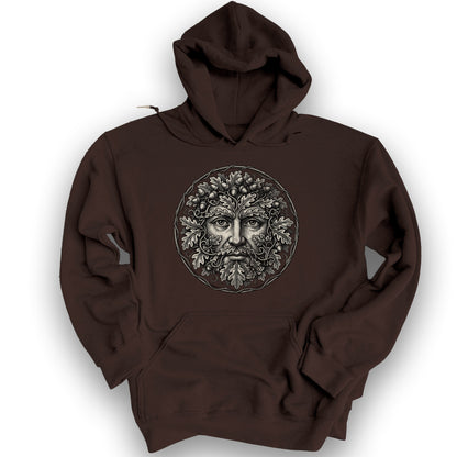 Green Man Hoodie - Dark Chocolate