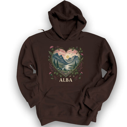 Alba Heart Hoodie - Dark Chocolate