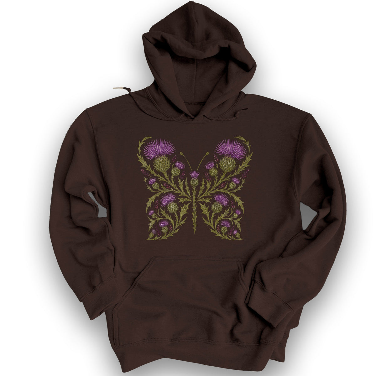 Thistle Butterfly 2 Hoodie - Dark Chocolate