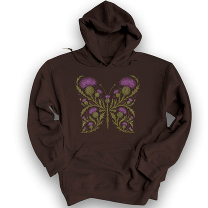 Thistle Butterfly 2 Hoodie - Dark Chocolate