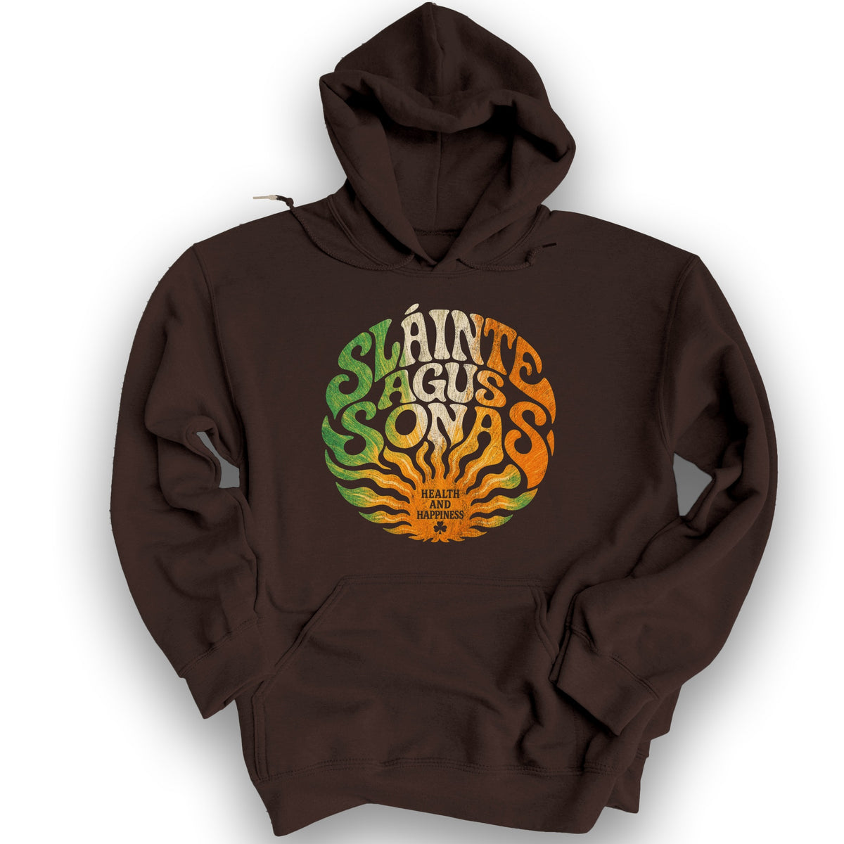 Sláinte Agus Sonas Hoodie - Dark Chocolate