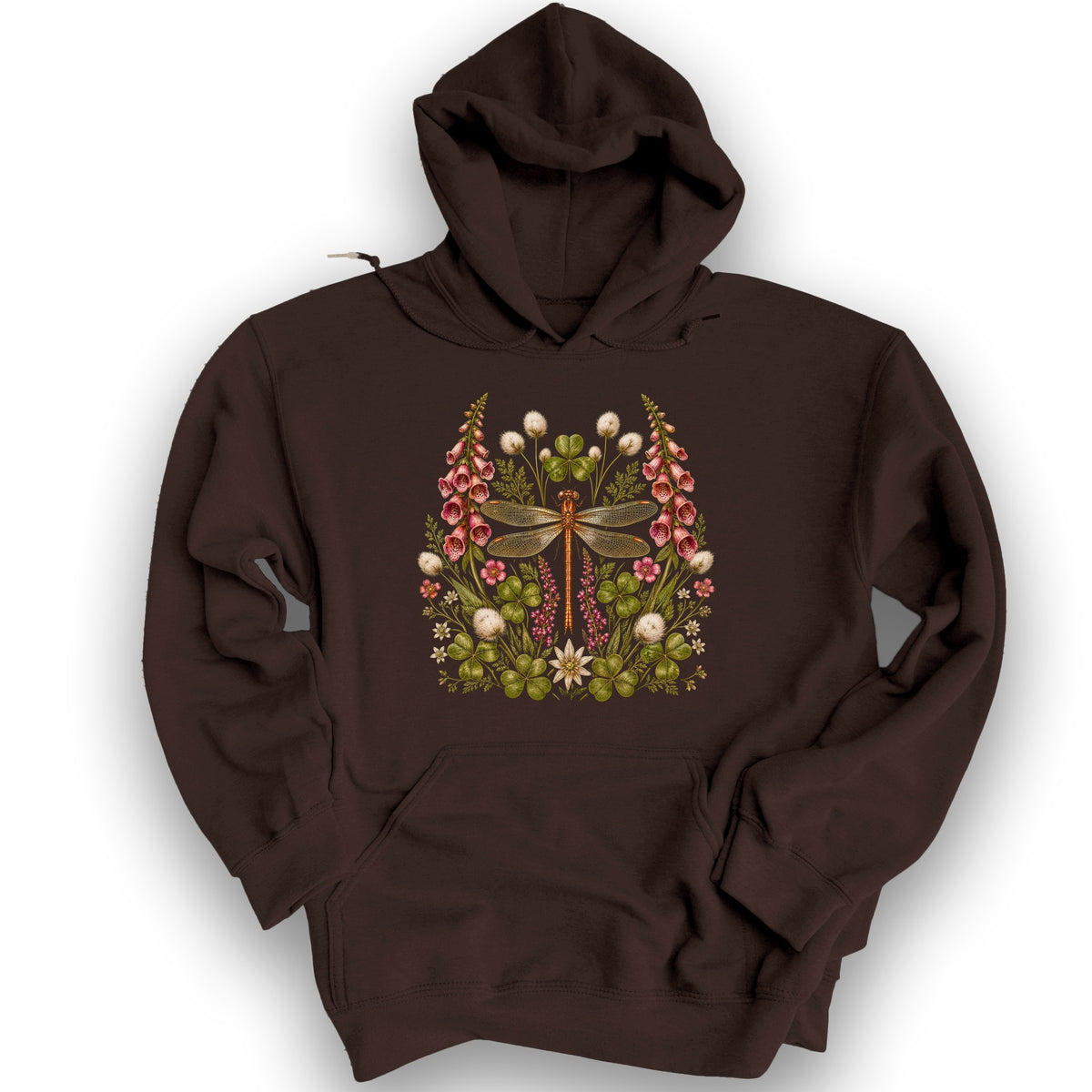 Shamrock Dragonfly Hoodie - Dark Chocolate