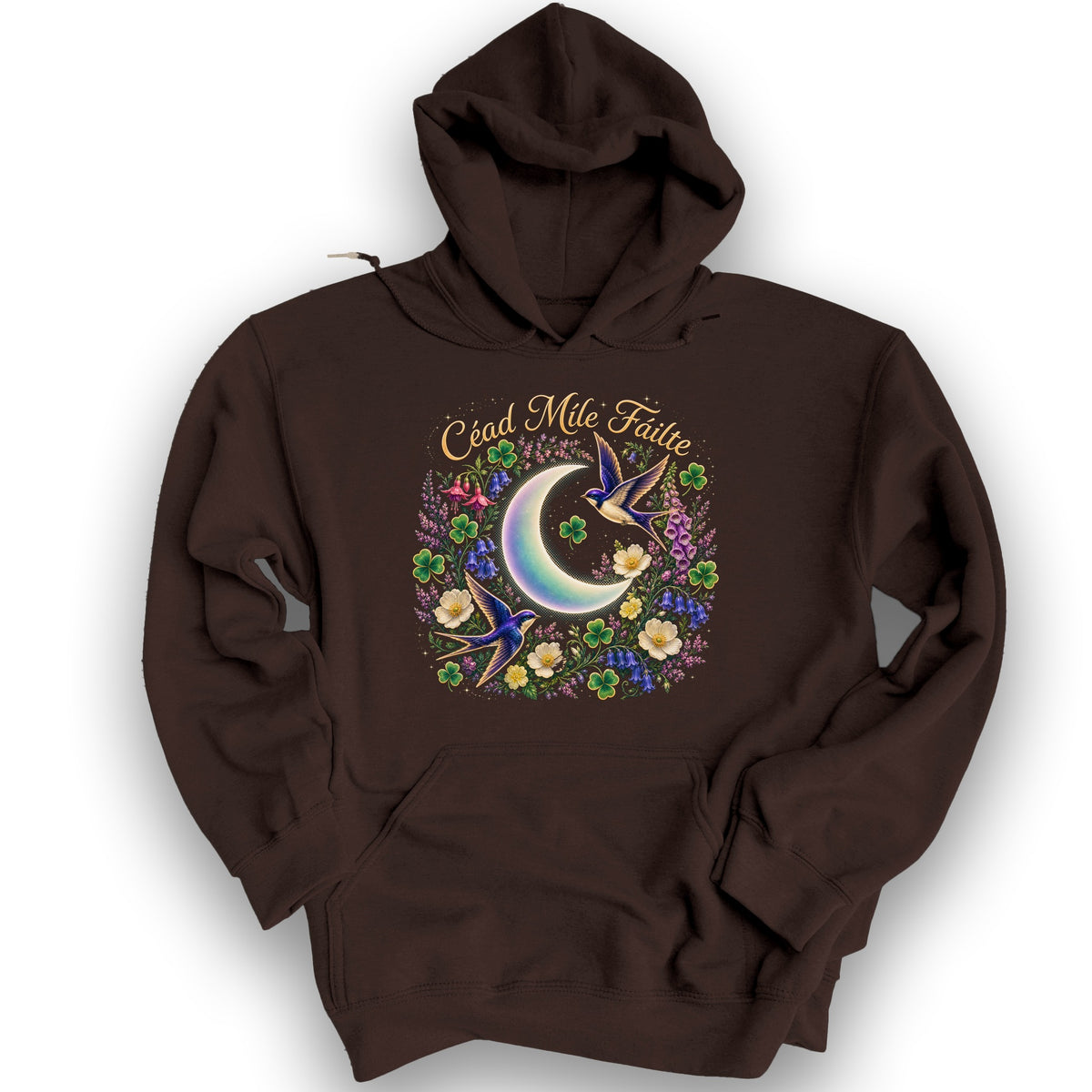 Céad Míle Fáilte Moon Hoodie - Dark Chocolate