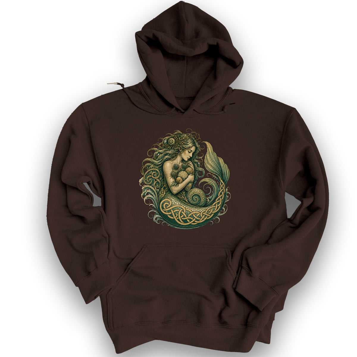 Celtic Mermaid Hoodie - Dark Chocolate
