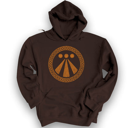 Awen Celtic Knot Hoodie - Dark Chocolate