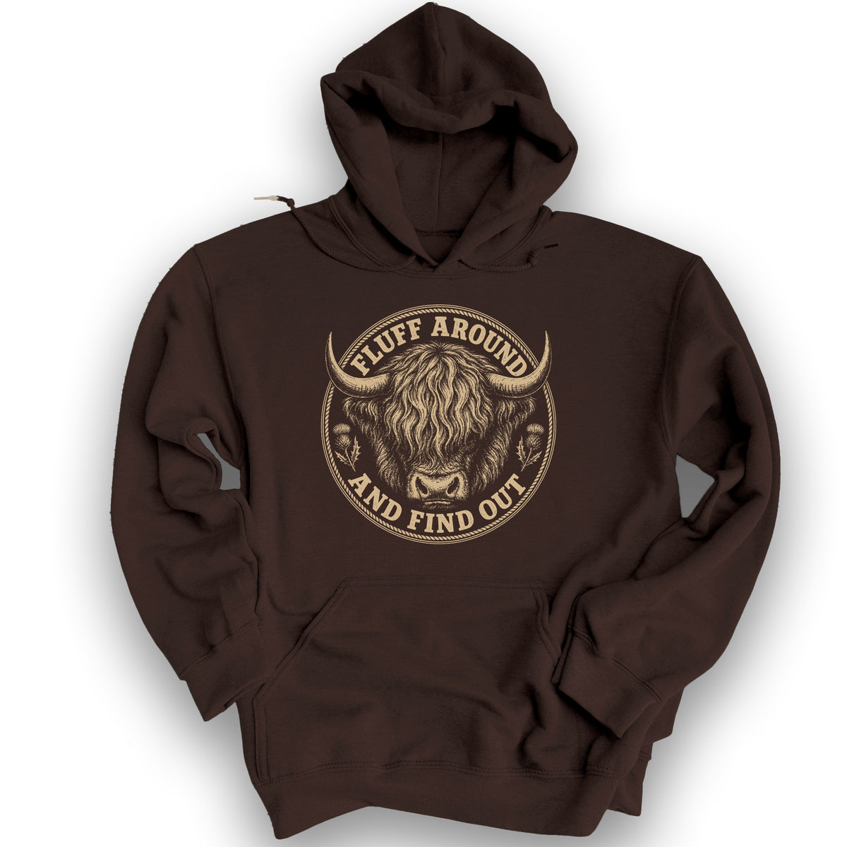 Fluff Around Coo Hoodie - Dark Chocolate