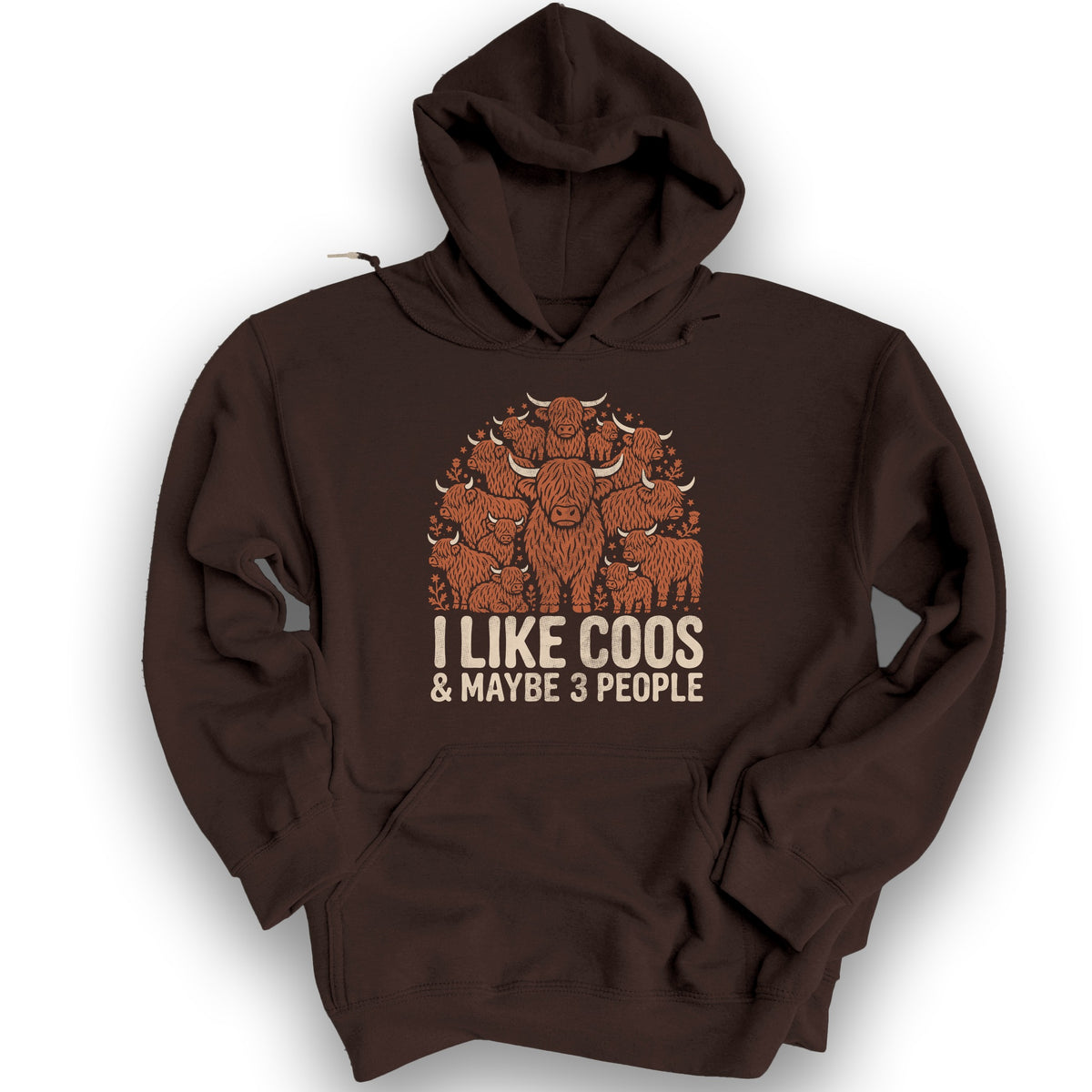 I Like Coos Hoodie - Dark Chocolate