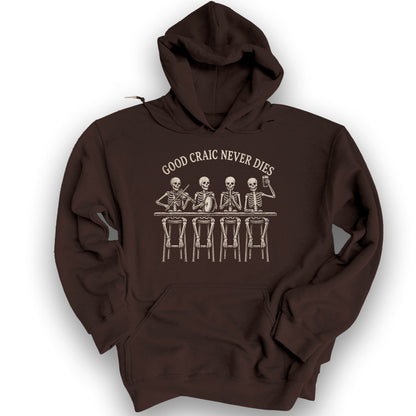 Craic Skeletons Hoodie - Dark Chocolate