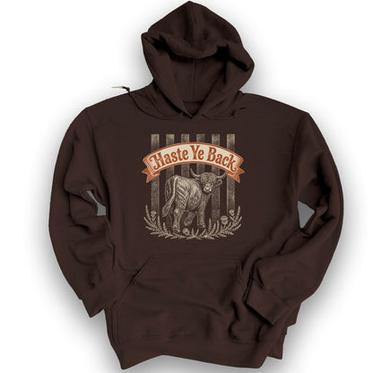 Haste Ye Back Coo Hoodie - Dark Chocolate