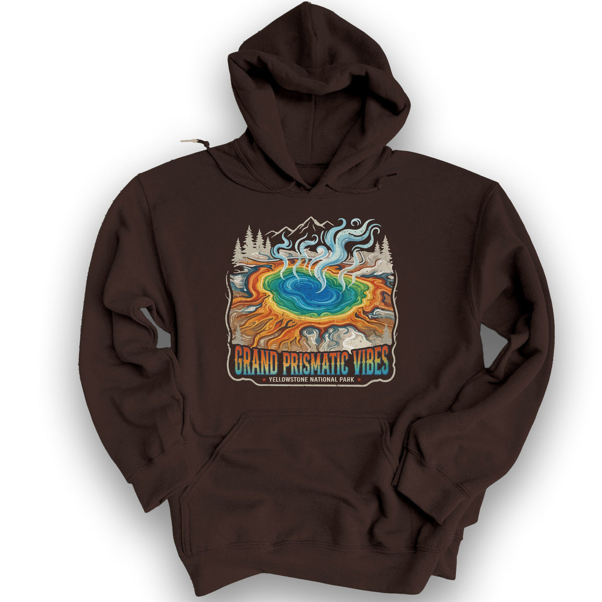 Grand Prismatic Vibes Hoodie - Dark Chocolate